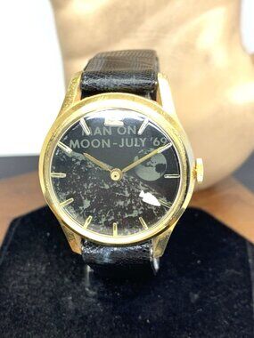 Agon Vintage Mechanical Men's Watch Man on the Moon July 69 Optical Dial 34mm